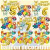 Potdemiel Set di Palloncini per Decorazione Festa di Compleanno Pokémon, Pikachu POKEMON GO Eevee Charizard Squirtle, Palloncini 3D in Foil