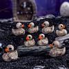 NONE NOVITÀ! 5 Pezzi Mini Scheletri di Anatre, Decorazioni di Halloween, Miniature di Anatre Spaventose in Resina, Statuette Decorative per la Casa, Micro Paesaggio