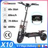 SUNNIGOO X10 6000W Potente Scooter Elettrico Fuoristrada per Adulti 60V 38Ah Autonomia 100km Pneumatici da 11'' Doppia Modalità Ammortizzatore Idraulico
