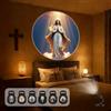 NONE Sei luci per proiezione con immagine della Vergine Maria, decorazioni a tema cristiano, adatte per decorare pareti e soffitti di stanze.