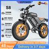 DEEPOWER Bicicletta Elettrica DEEPOWER S8 3500W Doppio Motore 48V 60Ah Doppia Batteria Bici Elettrica Fuoristrada Pneumatici Larghi 20 Pollici E-bike per Tutti i Terreni