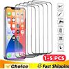 NONE 1-5 Pezzi Vetro Temperato per iPhone 17 16 15 14 13 12 11 Pro Max X XR 12Mini 13Mini 8 7 6 14 Plus SE X XS XR Protezione Schermo in Vetro