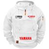 Yamaha Nuova giacca casual da moto Yamaha 2026 autunno/inverno vintage da uomo in pile pesante con cappuccio e maniche lunghe