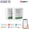 coolo Interruttore Intelligente Zigbee 16A 1CH/2CH, Mini Relè per Domotica Compatibile con Tuya Hub, Smart Life, Alexa e Google Home