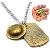 Bandai Collana con Ciondolo Cappello di Paglia One Piece, Collana con Doppio Ciondolo Distintivo Militare in Lega, Merchandising Anime