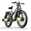 Shengmilo Bicicletta elettrica Shengmilo S600, 2000W con due motori bici elettrica, e-bike da montagna per uomo, batteria 48V 17.5Ah, 26 pollici fat bike ,Ebike per adulti