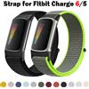 NONE Cinturino Regolabile in Nylon per Fitbit Charge 6 5, Comodo Cinturino Sportivo, Cinturino Sostitutivo per Fitbit Charge 5