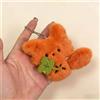 NONE Portachiavi con ciondolo a forma di volpe con naso a trifoglio, bambola di peluche di volpe bianca super carina, accessorio per borsa, regalo per coppia