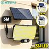 newstyle Luci Solari da Esterno con Sensore di Movimento 234/268 LED, Fari Solari Impermeabili, Luci di Sicurezza a Energia Solare per Portico e Patio
