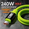 NONE Cavo di ricarica super veloce da 240W 10A, da USB-C a USB-C in silicone per Samsung iPhone 17 Pro Xiaomi 17, nuovo cavo di ricarica rapida