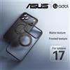 ASUS Magnetic 360 ° Custodia per telefono con supporto rotante per iPhone 17 Pro Max e 17 Air con anello di supporto, trasparente satinata