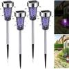 NONE 1-4 pz. Lampada Solare UV Anti-Zanzare con Picchetto, IP65 Impermeabile, Repellente Insetti Resistente alla Pioggia per Giardino, Prato, Cortile, Potente Controllo