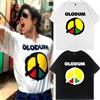 Sanrio T-shirt in stile King of Pop Michael Jackson MJ OLODUM, unisex, moda gotica classica, in puro cotone, a maniche corte.