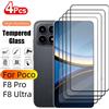 AKABEILA 1-4PCS Vetro temperato per Poco F8 Ultra F7 F6 F5 Pro Protezione per lo schermo Vetro protettivo Poco F8 X8 Pro Max X7 X6 X5 M7 M6 M5 C61