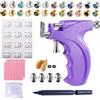 Dreamlee Set Professionale per Piercing con Pistola, Orecchini a Perno in Acciaio, Kit di Gioielli per Piercing Sicuro e Sterile per Naso, Ombelico, Elica e Corpo