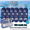 GOT-TOG Set da Viaggio 1/6 Pezzi di Sacchetti Refrigeranti Portatili con Contenitore per Insulina, Gel Refrigerante per Diabetici, Uso Esterno, Borsa Termica per Conservazione