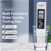 NONE Tester digitale bianco per la qualità dell'acqua, 1 pezzo, misuratore TDS EC, intervallo da 0 a 9990, tester multifunzione per la purezza dell'acqua, temperatura, TEMP, PPM〔YY24〕