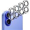 NONE Confezione da 4 Protezioni per Obiettivo Fotocamera in Vetro Temperato per iPhone 17 16 15 14 13 12 11 Pro Max Compatibili con Cover Resistenti ai Graffi Trasparenti Nere