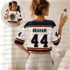 Bandai Maglia da Hockey Off Campus Briar University, Graham 44 22 DI LAURENTIS 66, T-shirt Sportiva Casual per Uomo e Donna, Top Crop Tee