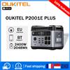 OUKITEL P2001E PLUS Stazione di Alimentazione Portatile, Generatore Solare con Batteria al Litio Ferro Fosfato da 2400W 2048Wh, Controllo Bluetooth/WIFI, UPS a Onda Sinusoidale Pura da 4800W di Picco,