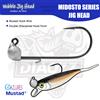 AJLURES 5 Pezzi Ganci Jig Head 0.9g 1.3g 1.8g 2.7g Serie Midosto Wobble Mustad Hook Lead Jigs per Esche Morbide per la Pesca di Bass e Trota