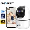 GENBOLT 2K Telecamera per Animali Domestici, Telecamera di Sicurezza WiFi per Interni, Telecamera IP di Sorveglianza Domestica CCTV con Rilevamento Umanoide, Telecamera per Cani con Navigazione
