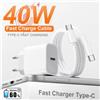 TRANGJAN Per APPLE Originale Caricabatterie PD-40W Tipo C Veloce Per iPhone 17 16 15 14 13 12 Pro Max Samsung Xiaomi Ricarica Rapida USB-C Cavo Lightning