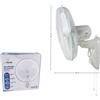 NONE Ventilatore da parete da 40 cm 40W con 3 velocità, controllo a corda, ampia oscillazione, testa inclinabile a 90°, motore silenzioso e a risparmio energetico, griglia metallica di sicurezza, ideale