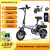 AOVOPRO Nuova Bici Elettrica AOVOPRO E14/E14Pro 2026, Motore da 600-1000W di Picco, Scooter Elettrico da 14 Pollici, Batteria 48V15.6Ah, Autonomia 62km, Velocità 35km/h, Doppio Ammortizzatore, Pieghevole con