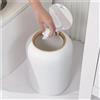 NONE Cestino Antiodore con Coperchio, Elegante Contenitore in Plastica per Cucina, Bagno, Ufficio, Auto, Scrivania - Compatto per Stanza e Vanità