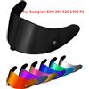 NONE Visiera per Casco Moto EXO 520 1400 R1, Visiera Oscurata per Scorpion EXO 391 520 1400 R1, Protezione Anti-UV, Schermo Facciale Sostitutivo