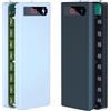 BRYNTHORX Power Bank 8/10X, custodia per batterie 18650, scatola porta batterie, custodia per powerbank, guscio caricabatterie, custodia 18650 con doppia USB e ricarica Type-C