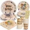 Bandai Set di Stoviglie Usa e Getta per Festa a Tema Harry Potter, Decorazioni per Compleanno, Bicchieri, Piatti, Tovaglioli, Baby Shower