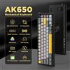 Ajazz Tastiera meccanica da gaming AJAZZ AK650 con batteria hot-swappable da 5000mAh, manopola in metallo retroilluminata