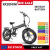 CEAYA Bicicletta Elettrica Pieghevole PEAK 1000W, Batteria 48V 15AH, Sospensione Completa, Freni Idraulici, Luce Posteriore, Faro Anteriore, Indicatori di Direzione, Pneumatici Larghi