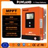 POWLAND Regolatore di carica solare MPPT POWLAND 20A 30A 40A 60A con ampio intervallo di ingresso PV e funzione di protezione multipla per sistemi solari domestici e illuminazione stradale.