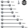 SWANJO 1PC 14G 16G Titanio Industriale Helix Piercing Lingua Anello 3/4/5/6mm Sfera Filo Esterno Tettarelle Da Biberon Orecchini Penetranti Asta nella lingua