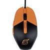 Konix Naruto Shippuden Mouse gaming con cavo - PC - 3 livelli di DPI - Retroilluminazione LED - Cavo di 1,8 m - Design Konoha - Nero e arancione