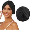BAHME 1 Pcs Cuffia in seta per dormire per capelli sani e capelli lunghi, la cuffia in seta impedisce l'effetto crespo e la rottura dei capelli, Silk Bonnet da donna con ricci e tutti i tipi