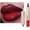 Beliky Girl Matita labbra e rossetto 2 in 1 a doppia punta, rossetto liquido idratante volumizzante glitter luccicanti, matita labbra Velvet a lunga tenuta e altamente pigmentata, trucco labbra versatile (#07)