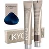 KYO Colore per capelli 100ml + ossigeno 150 ml by kyo, AMMONIA FREE E PPD FREE con collagene Marino e cheratina (Blu Correttore)
