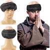 FOUNSHO Berretto in Lattic, Mezza Capelli Calvo Parrucca Nonno, parruccare Nero Monaco Halloween Costumi per Uomo Adulti Cappello Pelato Anziano Carnevale Cosplay (Nero)