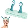LOPHE Fascia Skincare Viso, Fascia Capelli per Spa Fascia Trucco Forma di Lumache, Fascia Spa Trucco in Pile di Corallo per Ragazze Spa Doccia Corsa Yoga Lavaggio Viso(Verde)