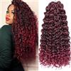 Samtress GoGo Curl Crochet Hair Extension 18 pollici Water Wave Braiding Hair Extension Deep Twist Crochet Braids Sintic for Women (#TBUG)