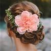 Atentuyi Boho Spiaggia Matrimonio Fermagli Capelli Fiore Grande Spilla Spose Rosa Festa Barrette Accessori Donne