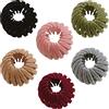 Hsthe Sea 6 fermagli per capelli nido d'uccello vintage in velluto, eleganti accessori per capelli in ferro arricciacapelli a coda di cavallo per donne e ragazze