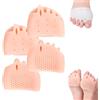 Aosrioylt Separatori Dita in Silicone Hyggear for Donne E Uomini, Cuscinetto Correttore for Alluce Valgo, Separatori Dita in Gel Traspiranti E Morbidi for Dita Sovrapposte(Skin*2)