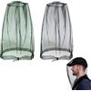 WUMZIRA 2 Pezzi Cappello con Rete Antizanzare, Rete per Zanzariera per Testa 46x46cm, Protezione Insetti per Viso e Collo, Ideale per Pesca, Campeggio, Apicoltura e Outdoor, Nero e Verde Militare