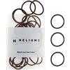 Heliums Elastici per Capelli Piccoli da 2,5 cm - Marrone Scuro - 48 Pezzi, Elastici da 2 mm per Capelli Fini e Bambini - Elastici e Fermacoda in Colori Neutri