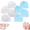 Aosrioylt Separatori Dita in Silicone Hyggear for Donne E Uomini, Cuscinetto Correttore for Alluce Valgo, Separatori Dita in Gel Traspiranti E Morbidi for Dita Sovrapposte(Transparent*2+blue*2)